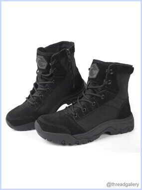 Women's Lightweight Tactical Combat Boots 6 Inch Military Side Zip Work Boots